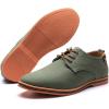 imageDADAWEN Mens Casual Canvas Oxfords Walking Shoes Sneakers Lace Up Dress ShoesGreen