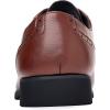 imageDADAWEN Mens Leather Lined Dress Shoes Formal Business Shoes Classic Laceup OxfordsBrown