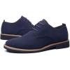 imageDADAWEN Mens Suede Dress Shoes Casual Lace Up Oxfords ShoesBlue