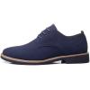 imageDADAWEN Mens Suede Dress Shoes Casual Lace Up Oxfords ShoesBlue