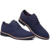 imageDADAWEN Mens Suede Dress Shoes Casual Lace Up Oxfords ShoesBlue