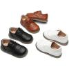 imageDADAWEN Toddler Boys Girls Dress Shoes Comfort Oxford Shoes Wedding Church Dress Shoes Lace Up School Uniform Loafer Flats ToddlerLittle KidBlack
