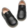 imageDADAWEN Toddler Boys Girls Dress Shoes Comfort Oxford Shoes Wedding Church Dress Shoes Lace Up School Uniform Loafer Flats ToddlerLittle KidBlack