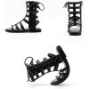 imageDADAWEN Toddler Girls Sandals Summer Open Toe Strapped Gladiator Sandals With Side Zipper ToddlerLittle KidBlack