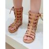 imageDADAWEN Toddler Girls Sandals Summer Open Toe Strapped Gladiator Sandals With Side Zipper ToddlerLittle KidBrown