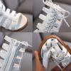 imageDADAWEN Toddler Girls Sandals Summer Open Toe Strapped Gladiator Sandals With Side Zipper ToddlerLittle KidWhite