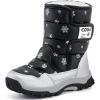 imageDADAWEN Girls Boys Snow Boots Winter Outdoor Waterproof Slip Resistant Cold Weather Shoes ToddlerLittle KidBig KidBlack