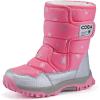 imageDADAWEN Girls Boys Snow Boots Winter Outdoor Waterproof Slip Resistant Cold Weather Shoes ToddlerLittle KidBig KidPink