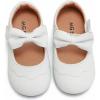 imageDADAWEN Girls Classic Mary Jane Flats School Uniform Shoes Dress Shoes Party Wedding Shoes03 White