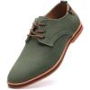 imageDADAWEN Mens Casual Canvas Oxfords Walking Shoes Sneakers Lace Up Dress ShoesGreen