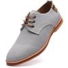 imageDADAWEN Mens Casual Canvas Oxfords Walking Shoes Sneakers Lace Up Dress ShoesGrey