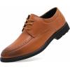 imageDADAWEN Mens Classic Formal Oxford Shoes Business Wingtip Lace Up Dress ShoesBrown