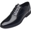 imageDADAWEN Mens Leather Lined Dress Shoes Formal Business Shoes Classic Laceup OxfordsBlack