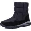 imageDADAWEN Mens Winter Snow Boots Outdoor Waterproof AntiSlip Warm Fur Lined Cold Weather BootsBlack