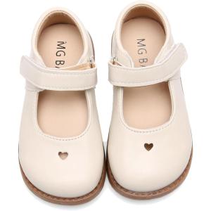 imageDADAWEN Girls Classic Mary Jane Flats School Uniform Shoes Dress Shoes Party Wedding Shoes01 Cream White