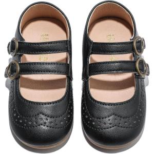 imageDADAWEN Girls Classic Mary Jane Flats School Uniform Shoes Dress Shoes Party Wedding Shoes02 Black