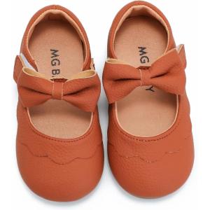 imageDADAWEN Girls Classic Mary Jane Flats School Uniform Shoes Dress Shoes Party Wedding Shoes03 Brown