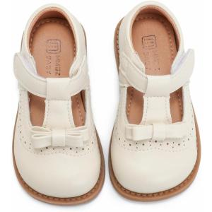 imageDADAWEN Girls TStrap School Uniform Dress Shoe Mary Jane Princess Flat02 White