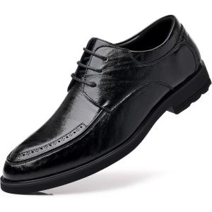 imageDADAWEN Mens Classic Formal Oxford Shoes Business Wingtip Lace Up Dress ShoesBlack