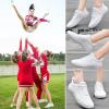 imageDADAWEN Adult ampamp Youth White Cheerleading Dance Shoes Athletic Training Lightweight Competition Tennis Sneakers Cheer ShoesWhitegirl02