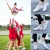 imageDADAWEN Adult ampamp Youth White Cheerleading Shoe Athletic Sport Dance Shoes Training Competition Tennis Sneakers Cheer ShoesWhitegirl