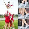 imageDADAWEN Adult ampamp Youth White Cheerleading Shoe Athletic Sport Training Competition Tennis Sneakers Cheer ShoesWhitewomen
