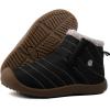 imageDADAWEN Men Women Slip On Waterproof Outdoor AntiSlip Fur Lined Ankle Snow Boots