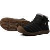 imageDADAWEN Men Women Slip On Waterproof Outdoor AntiSlip Fur Lined Ankle Snow Boots