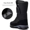 imageDADAWEN Mens Snow Boots AntiSlip Waterproof Outdoor Shoes Warm Fur Lined MidCalf Winter Snow BootsBlack