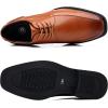 imageDADAWEN Mens Square Toe Business Dress Shoes Classic Lace Up Formal Oxford ShoesBrown