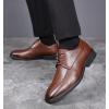 imageDADAWEN Mens Square Toe Business Dress Shoes Classic Lace Up Formal Oxford ShoesDark Brown