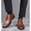 imageDADAWEN Mens Square Toe Business Dress Shoes Classic Lace Up Formal Oxford ShoesDark Brown