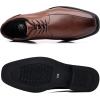 imageDADAWEN Mens Square Toe Business Dress Shoes Classic Lace Up Formal Oxford ShoesDark Brown