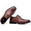 imageDADAWEN Mens Square Toe Business Dress Shoes Classic Lace Up Formal Oxford ShoesDark Brown