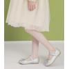 imageDADAWEN Toddler Little Girl Flower Girl Dress Shoes Cute Bow Girls Mary Jane Ballet Flats Party School Wedding ShoesSilver