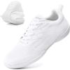 imageDADAWEN Adult ampamp Youth White Cheerleading Dance Shoes Athletic Training Lightweight Competition Tennis Sneakers Cheer ShoesWhitewomen