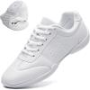 imageDADAWEN Adult ampamp Youth White Cheerleading Shoe Athletic Sport Dance Shoes Training Competition Tennis Sneakers Cheer ShoesWhitewomen