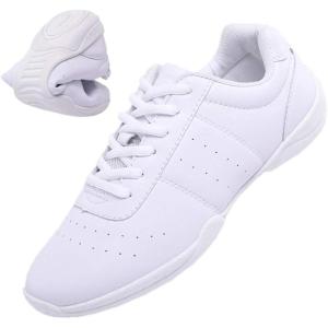 imageDADAWEN Adult ampamp Youth White Cheerleading Shoe Athletic Sport Training Competition Tennis Sneakers Cheer ShoesWhitewomen