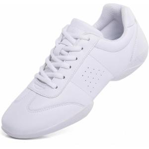 imageDADAWEN Adult ampamp Youth White Cheerleading Shoes Sport Training Tennis Sneakers Competition Cheer ShoesAll Whitegirl 02
