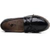 imageDADAWEN Womens Loafers Tassel Slip On Platform Chunky Penny Heeled Loafers for Women Dressy and Work Womens Business Casual ShoesBlack