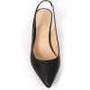imageDADAWEN Womens Pointed Toe Slingback Kitten Heel Wedding Party Dress Pump ShoesBlack