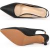 imageDADAWEN Womens Pointed Toe Slingback Kitten Heel Wedding Party Dress Pump ShoesBlack