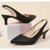imageDADAWEN Womens Pointed Toe Slingback Kitten Heel Wedding Party Dress Pump ShoesBlack