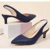 imageDADAWEN Womens Pointed Toe Slingback Kitten Heel Wedding Party Dress Pump ShoesBlue