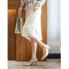 imageDADAWEN Womens Pointed Toe Slingback Kitten Heel Wedding Party Dress Pump ShoesGold