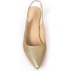 imageDADAWEN Womens Pointed Toe Slingback Kitten Heel Wedding Party Dress Pump ShoesGold