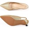 imageDADAWEN Womens Pointed Toe Slingback Kitten Heel Wedding Party Dress Pump ShoesGold