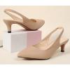 imageDADAWEN Womens Pointed Toe Slingback Kitten Heel Wedding Party Dress Pump ShoesNude