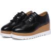 imageDADAWEN Womens Fashion Tassels SquareToe Laceup Platform Wedge Oxford ShoesBrogueBlack