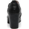 imageDADAWEN Womens Leather Classic Mary Jane Ankle Strap Round Toe Mid Heel Platform Pumps Oxfords Dress ShoesBlack